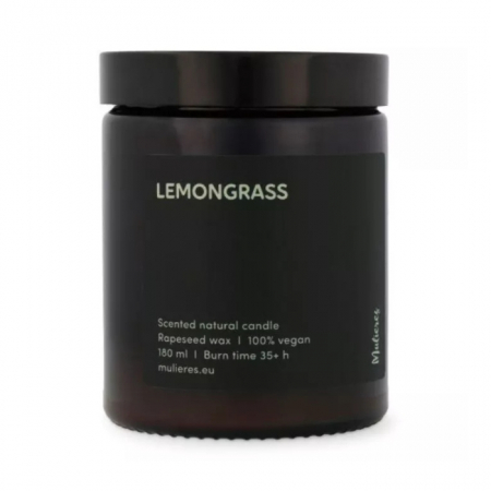 Lumânări Parfumate - Lumanare naturala Lemongrass (180ml), Mulieres