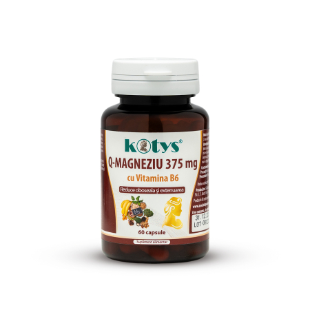Suplimente alimentare - Magneziu 375mg + B6, Kotys, 60 capsule