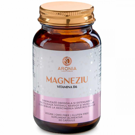 Suplimente alimentare - Magneziu 375mg cu Vitamina B6 - 60 capsule