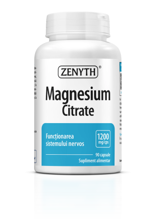 Afectiuni Frecvente - Magneziu Citrat 1200 mg Zenyth, 90 capsule – 110 mg Magneziu Ionic pentru Sistem Nervos, Mușchi și Tranzit Intestinal