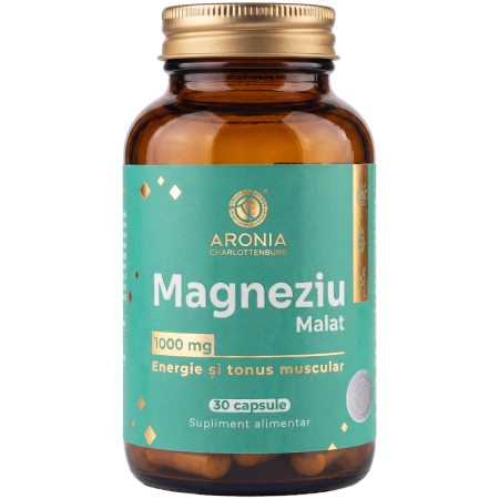 Energie & oboseală - Magneziu Malat 1000 mg, 30 capsule, Aronia Charlottenburg - pentru energie, mușchi și reducerea oboselii