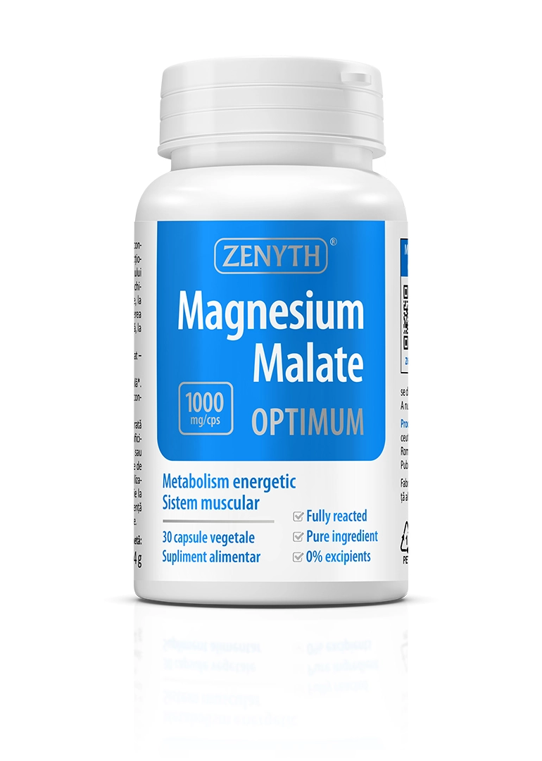 MAGNEZIU - gama completa - Magneziu Malat Optimum 1000 mg, 30 capsule