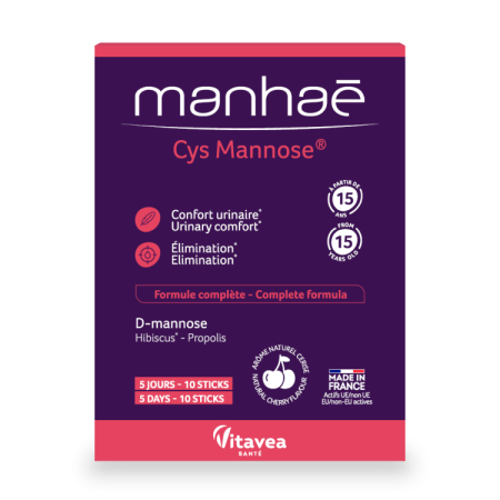 Afectiuni Frecvente - Manhaē Cys Mannose®, confort urinar, 5 zile, 10 stick-uri