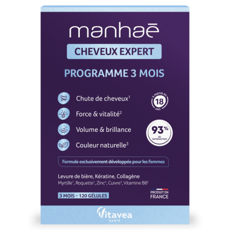 Piele, păr & unghii - Manhaé Cheveux Expert®, Expert Par, anti-caderea parului, par alb, fortifiere * 120 cps
