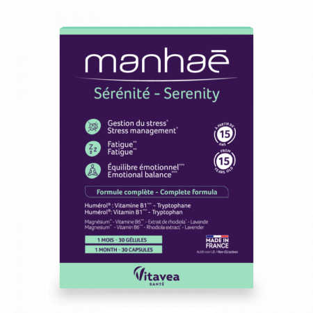 Capsule/comprimate/siropuri - Manhaé Sérénité, Serenitate ( gestionarea stresului ) * 30 cps