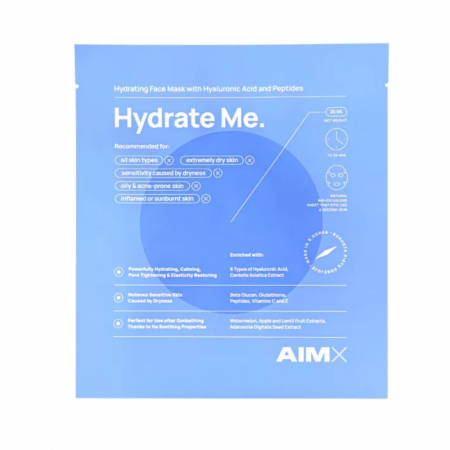 Cosmetice - Masca Hydrate Me cu peptide, vitamina C si acid hialuronic (25ml), AIMX
