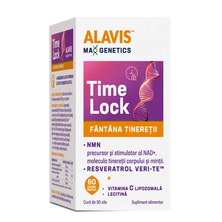 Suplimente alimentare - Max Genetics NMN TimeLock( Efect sinergic multiplu pentru regenerere)   60cps