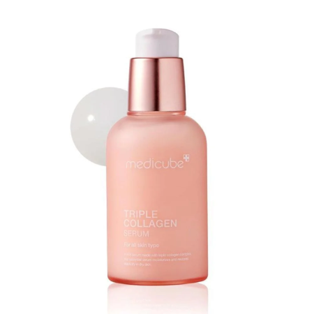 Îngrijirea Tenului - MEDICUBE Triple Collagen Serum 3.0, 55 ml - Ser cu Complex Triplu de Colagen, Niacinamidă și Acid Hialuronic pentru hidratare și elasticitate