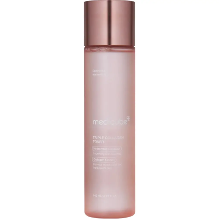 Tonere - MEDICUBE Triple Collagen Toner 4.0, 140 ml - Toner cu Complex Triplu de Colagen, Niacinamidă și Acid Hialuronic pentru hidratare și elasticitate