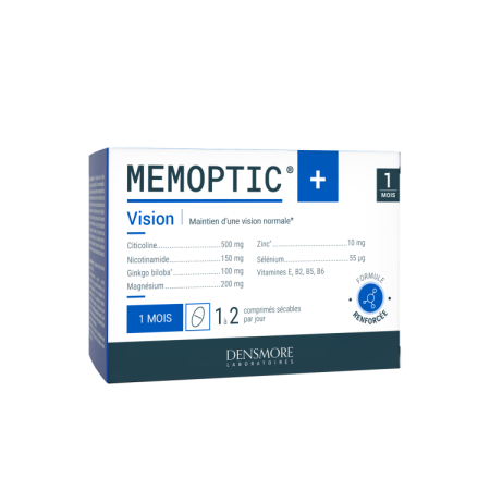 Afectiuni Frecvente - MEMOPTIC®+ 30 Densmore, 30 tablete divizabile - Citicolină, Ginkgo Biloba, Magneziu și Vitamine pentru Vedere și Performanță Cognitivă