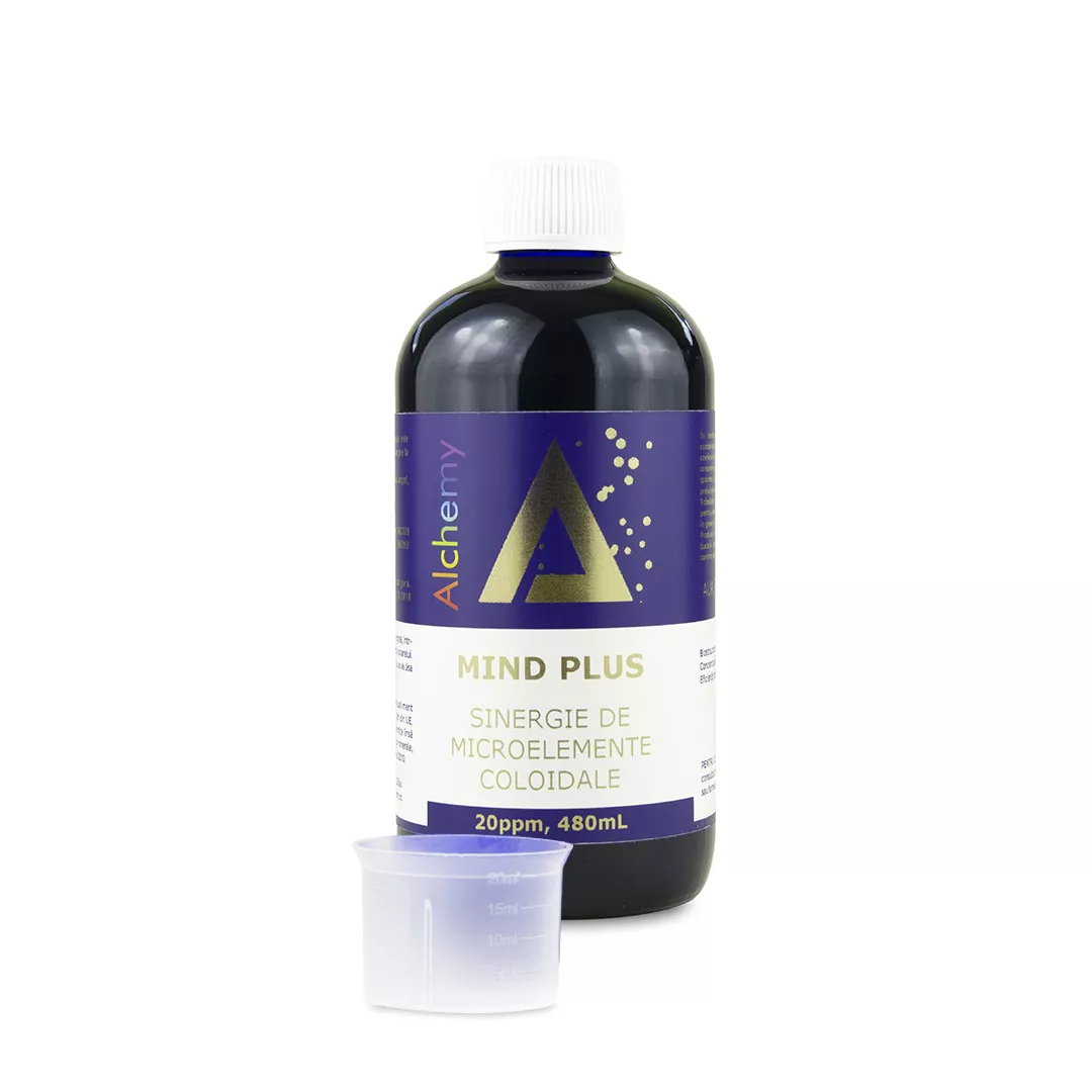 Suplimente alimentare - Mind Plus, sinergie de argint, platina si aur coloidal 20ppm (nootropic la nivel mental si la nivel cerebral)