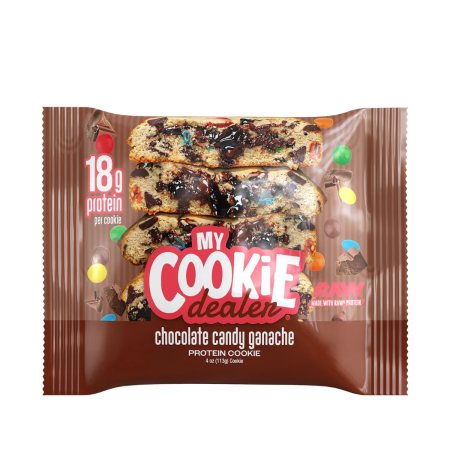 My Cookie Dealer Protein Cookie - Ganache Candy Flavor, Biscuit Proteic Cu Bucati De Ciocolata Si Aroma De Ganache De Ciocolata, 113g [1]