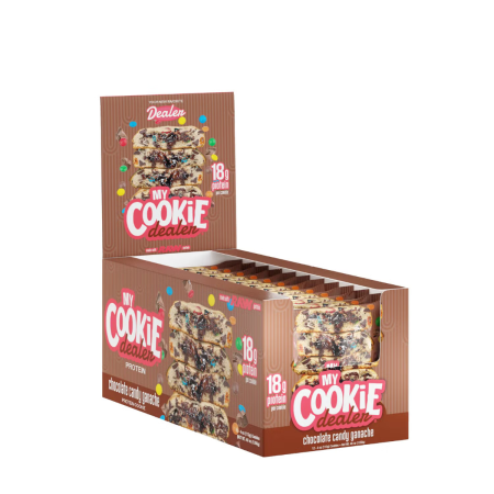 Suplimente alimentare - My Cookie Dealer Protein Cookie - Ganache Candy Flavor, Biscuit Proteic Cu Bucati De Ciocolata Si Aroma De Ganache De Ciocolata, 113g