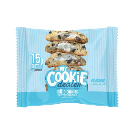 Suplimente alimentare - My Cookie Dealer Protein Cookie, Milk & Cookies, Biscuit Proteic Cu Aroma De Biscuiti Cu Lapte, 63 G