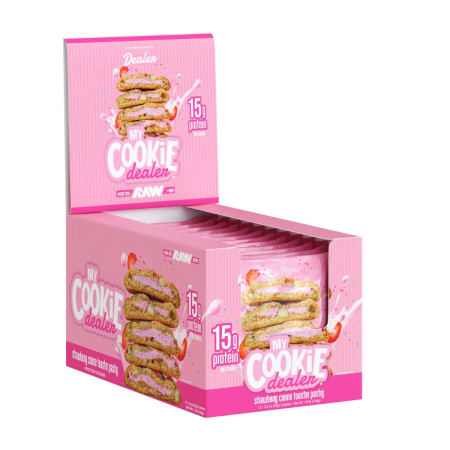 My Cookie Dealer Protein Cookie , Strawberry Creme Toaster Pastry, Biscuit Proteic Cu Aroma De Prajitura Cu Crema De Capsuni, 63 G [1]
