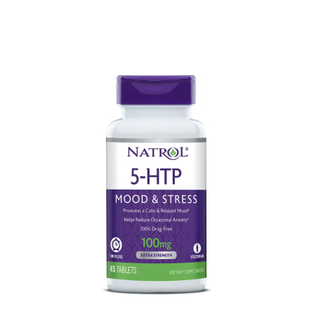 Suplimente alimentare - Natrol 5-htp 100 Mg Mood &stress, Eliberare Prelungita, Sprijin Natural Pentru Relaxare Si Somn, 45 Tb