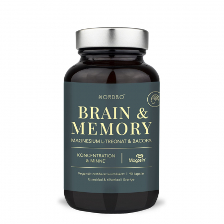 Suplimente alimentare - Nordbo - Brain & Memory - Magneziu, 90 capsule