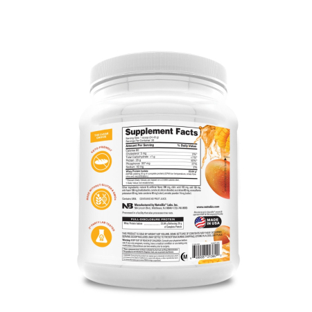 Nutrabioclear Whey Protein Isolate Mango, Izolat Proteic Din Zer Clar Cu Aroma De Mango, 489 G [1]