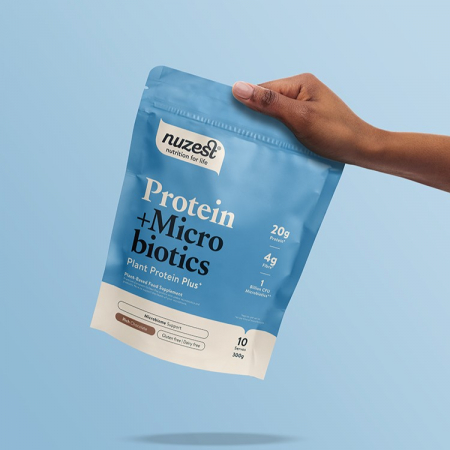Suplimente alimentare - Nuzest Proteina Vegetala si Probiotice, Ciocolata, 300g