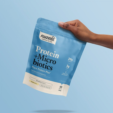 Suplimente alimentare - Nuzest Proteina Vegetala si Probiotice, Vanilie, 300g