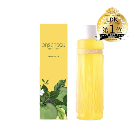Sampoane - ONSENSOU Japan Moisture Kabosu, 300 ml - Șampon fără sulfați cu 12 aminoacizi și 3 ceramide pentru păr uscat și deteriorat