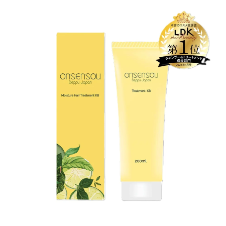 Seruri și tratamente - ONSENSOU Japan Moisture Treatment Kabosu, 200 ml - Tratament cu 12 Aminoacizi, 3 Ceramide și Miere pentru păr uscat și deteriorat