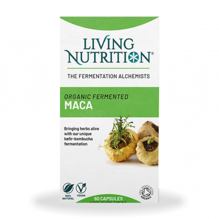Suplimente alimentare - Organic Fermented Maca 600 mg Full Spectrum (60 capsule), Living Nutrition