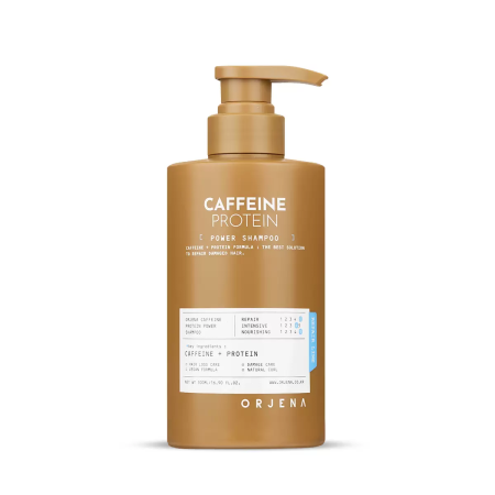 Cosmetice - Orjena Caffeine Protein Power Shampoo 500 ml - Șampon cu Cofeină, Keratină Hidrolizată și Extracte Vegetale pentru Scalp și Păr