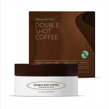 Cosmetice - Orjena Double Shot Coffee Hydrogel Eye Patch 60 buc - Patch-uri pentru Ochi cu Cofeină, Acid Hialuronic și 6 Peptide