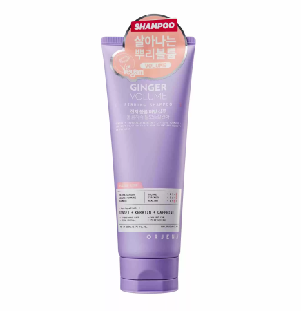 Cosmetice - Orjena Ginger Volume Firming Shampoo 200 ml - Șampon pentru Volum cu Ghimbir, Cofeină și Proteine Hidrolizate