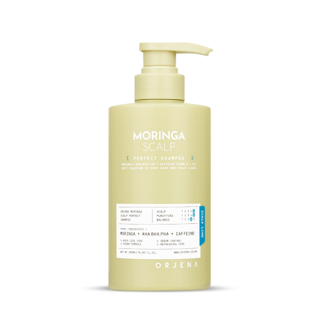 Cosmetice - Orjena Moringa Scalp Perfect Shampoo 500 ml - Șampon pentru Scalp cu Moringa, Climbazole, Acid Salicilic și PHA