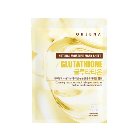 Cosmetice - Orjena Natural Moisture Sheet Mask Glutathione 23 ml - Mască Hidratantă cu Glutation și Extracte Vegetale pentru Luminozitate