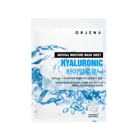 Cosmetice - Orjena Natural Moisture Sheet Mask Hyaluronic - Mască de Față cu 5 Forme de Acid Hialuronic pentru Hidratare Intensă
