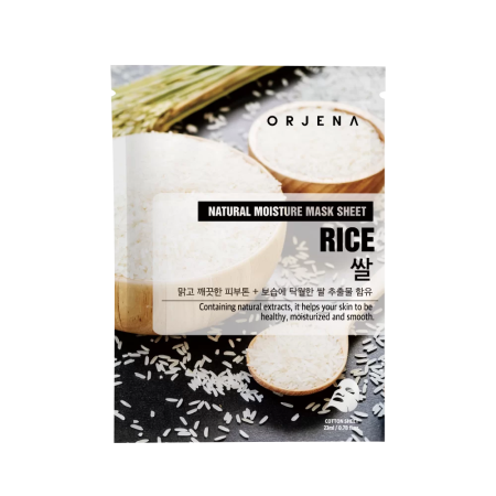 Cosmetice - Orjena Natural Moisture Sheet Mask Rice - Mască de Față cu Extract de Orez pentru Hidratare și Luminozitate