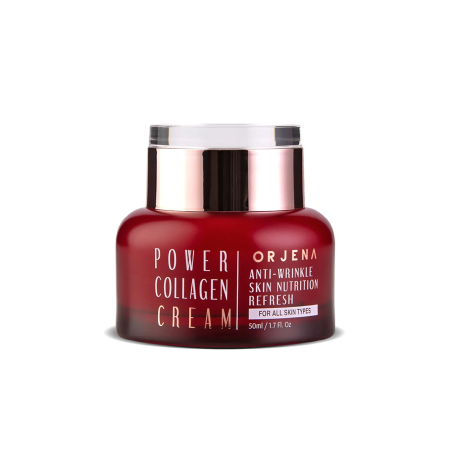Cosmetice - Orjena Power Collagen Cream 50 ml - Cremă de Față cu Colagen Hidrolizat, Niacinamidă, Ceramide și Extracte Marine pentru Fermitate