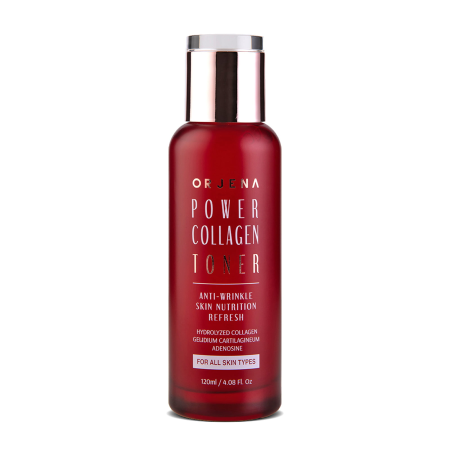 Cosmetice - Orjena Power Collagen Toner 120 ml - Toner cu Colagen Hidrolizat, Extracte Marine, Panthenol și Adenozină pentru Hidratare și Elasticitate