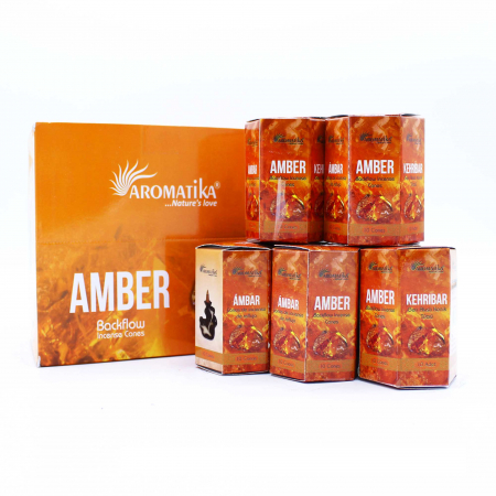 Pachet de 10 bucati conuri fum curgator de tamaie Masala - Chihlimbar [1]