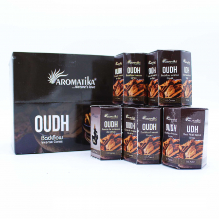 Pachet de 10 bucati conuri de Tamaie Masala Fum Curgator - Oudh [2]