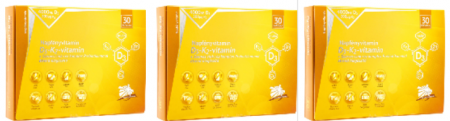 Sistem osteo-articular - Pachet economic x3 Napfényvitamin D3-K2-vitamin si complex de oligoelemente organice cu prebiotice. * 30 cps