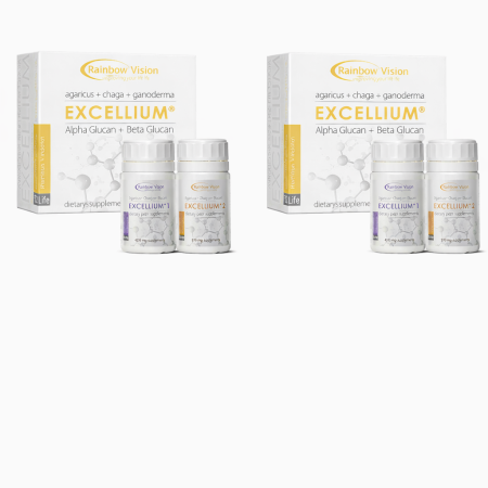 Pachete Promo - Pachet Excellium x 2 (previne si inhiba dezvoltarea tumorilor,Detoxifiere si protectie ADN,Imunomodulator AVANSAT) 2 * 60 cps