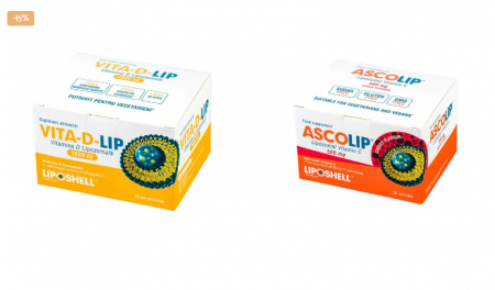 Suplimente alimentare - Pachet PROMO Imunitate Copii ''Vitamina C 500 mg liposomala + Vitamina D3 1000 UI liposomala''