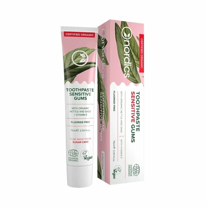 Suplimente alimentare - Pasta de dinti bio Sensitive cu urzica si salvie, 75ml Nordics