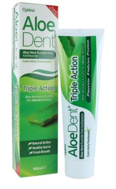 Cosmetice - Pasta de Dinti fara Fluor cu Aloe Vera Triple Action Aloe Dent 100ml