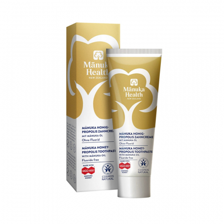 Produse Apicole - Pastă de dinți fără fluor, cu miere de Manuka MGO 400+, Propolis și ulei de Manuka - 75 ml