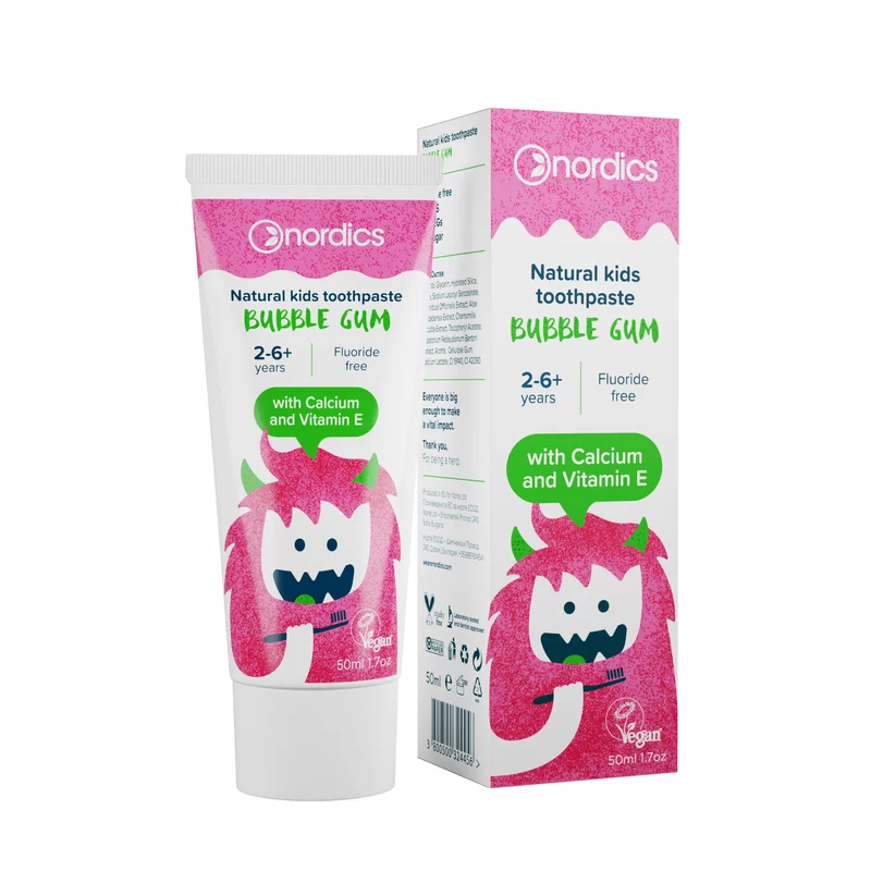 Suplimente alimentare - Pasta de dinti naturala pentru copii Bubble Gum 50ml