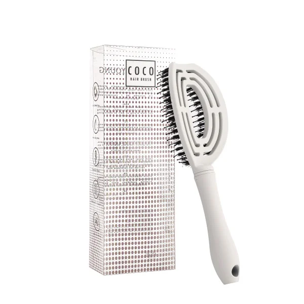 Cosmetice - Perie de păr pentru descalcire cu peri de mistret COCO WHITE SISTER YOUNG