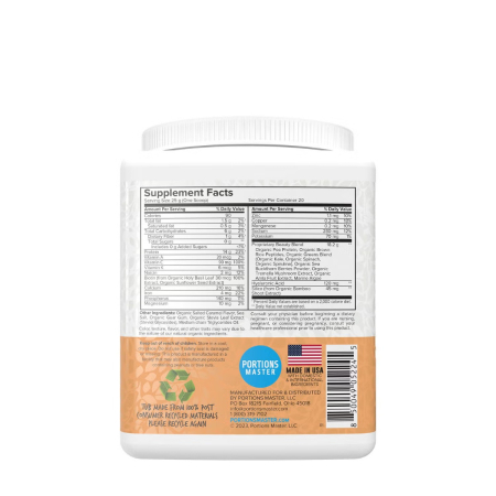 Portions Master Vegan Collagen Builder, Formula Speciala Pentru Productia De Colagen Cu Aroma De Caramel Sarat, 500 G [1]