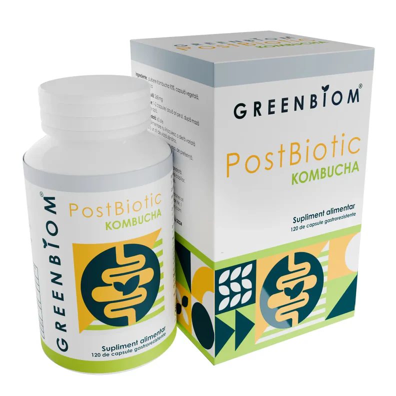 Sistem digestiv - POSTBIOTIC ( KOMBUCHA - DETOXIFIERE COLON SI ÎMBUNĂTĂTIRE SISTEM DIGESTIV) *120 cps