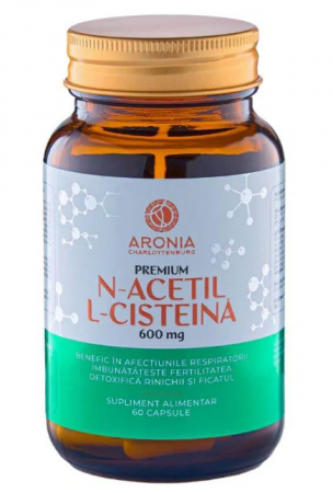 Protocoale - recomandari farmacist - Premium N-Acetil L-Cisteină - NAC - la 600 mg ( capsule cu un aminoacid esențial pentru plămâni, ficat, creier și fertilitate) * 60cps