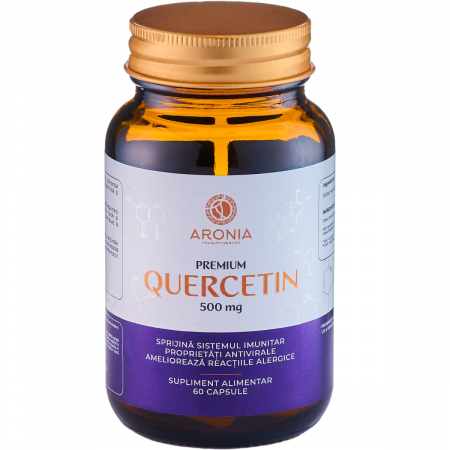 Suplimente alimentare - Premium Quercetin 500 mg — 60 capsule cu proprietăți antioxidante, antiinflamatorii, antivirale și antihistaminice